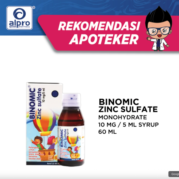 Binomic Zink Sulfate Monohydrate 10Mg/5Ml Syrup 60 Ml